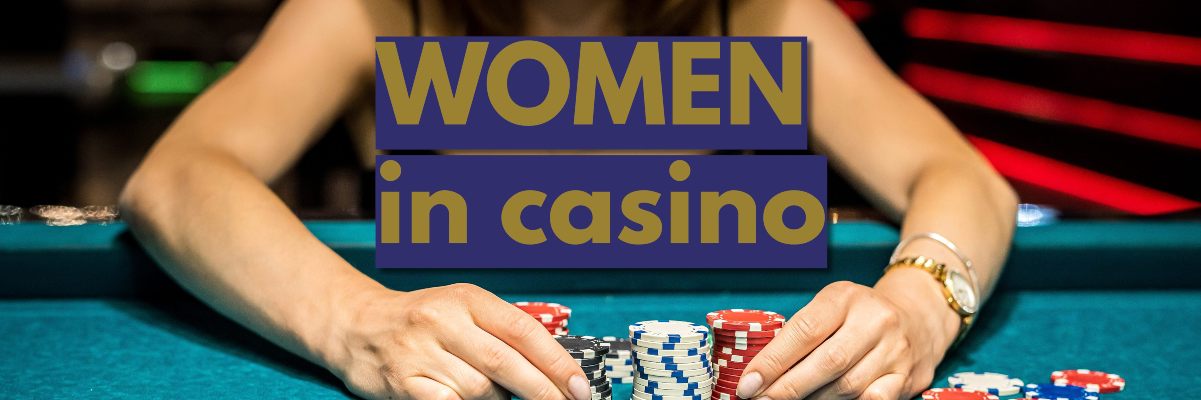 woman playing poker casino